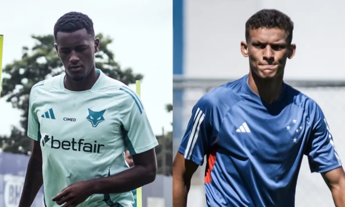 Bruno Alves e Janderson em treino do Cruzeiro