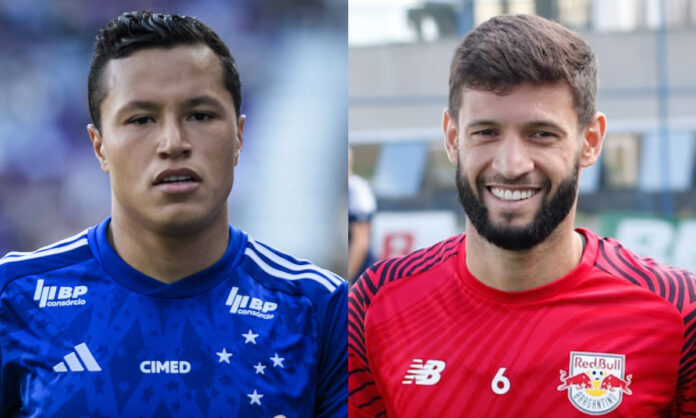 Marlon, do Cruzeiro, e Juninho Capixaba, do Bragantino
