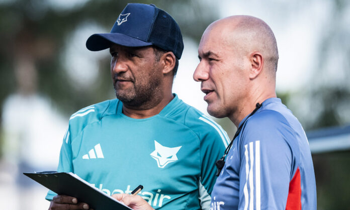 Jardim e Wesley Carvalho em treino do Cruzeiro
