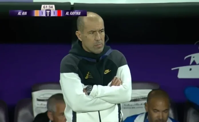Leonardo Jardim observa jogo entre Al Ain e Al-Rayyan
