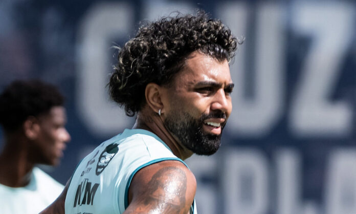 Gabigol em treino do Cruzeiro