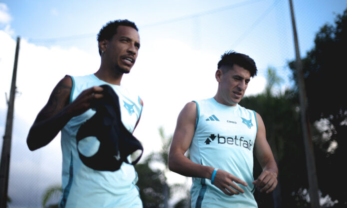 Matheus Pereira em treino do Cruzeiro