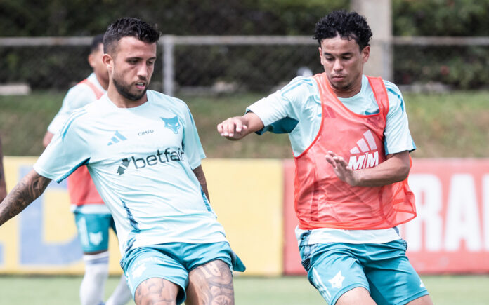 Matheus Henrique no empate em jogo-treino com o Botafogo, no Nilton Santos