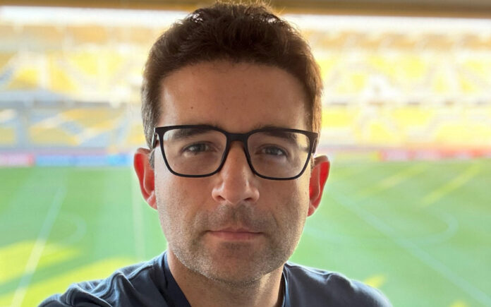 Samuel Venâncio no estádio Francisco Rumoroso, em Coquimbo, no Chile
